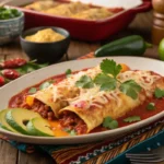 Plate of Boulders Enchiladas with Cheese and Sauce