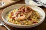 Creamy Marry Me Chicken Pasta Plated with Garnish