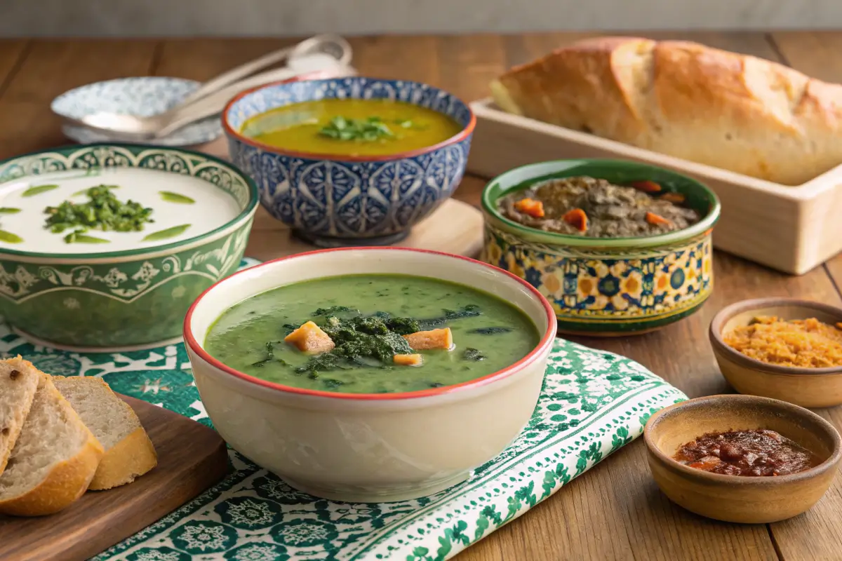 Green soup variations from around the world.