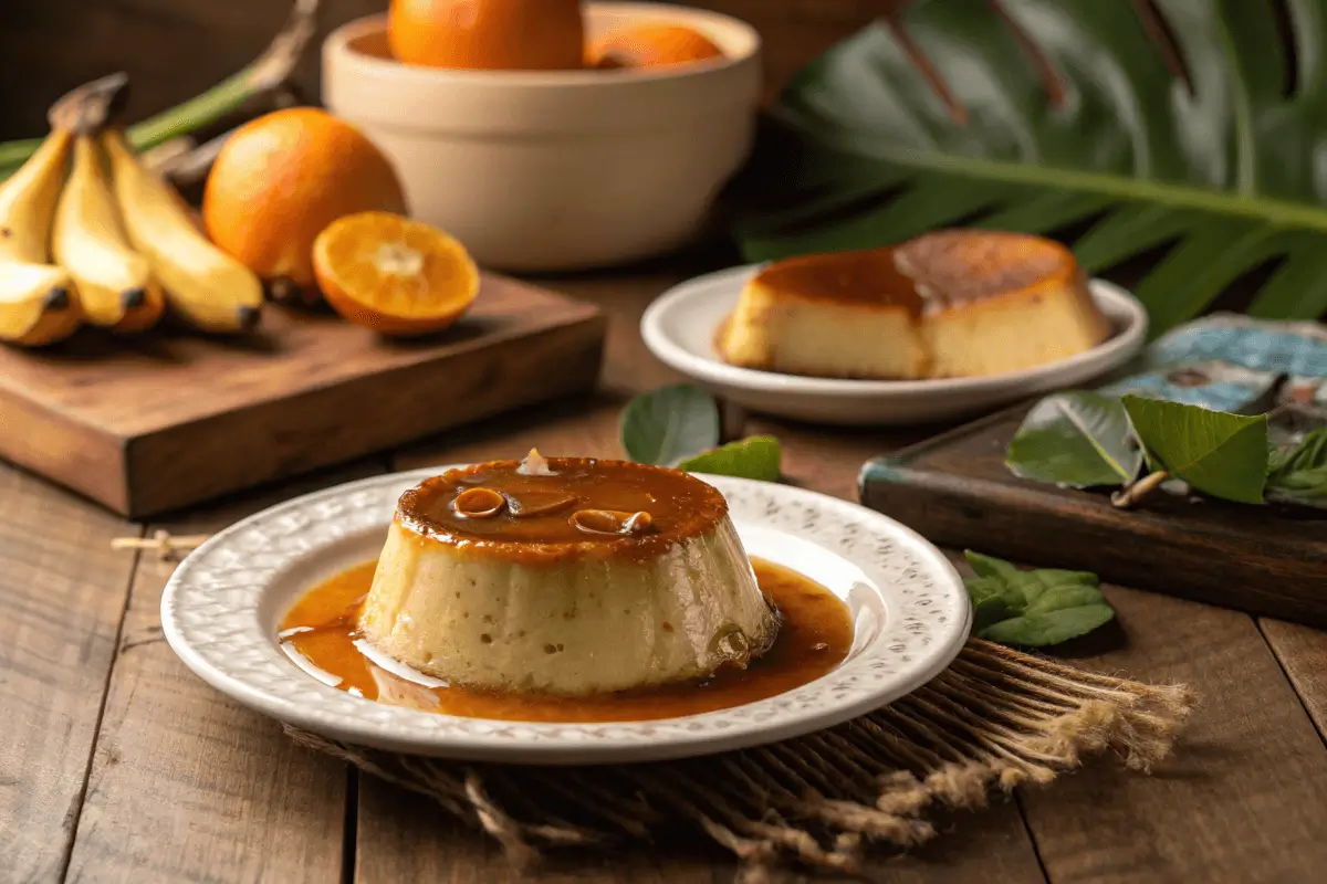 Featured image of a Venezuelan quesillo dessert with caramel topping.